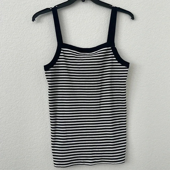 Old Navy | Black & White Striped Knit Tank | XL - Picture 1 of 4